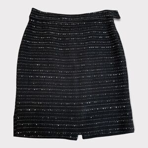 The Limited Black Shimmer Stripe Pencil Skirt - Size 0